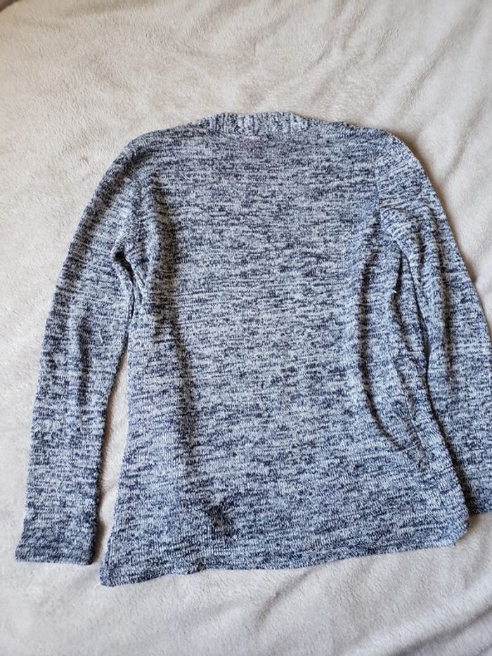 Gilet fin et léger gris chiné taille 10 ans - photo numéro 2