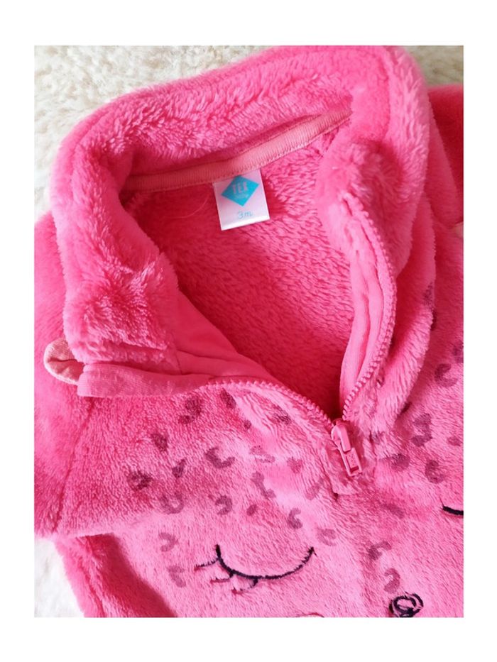 Pull en velours de polaire tout doux et bien chaud bébé fille 3 mois - photo numéro 3