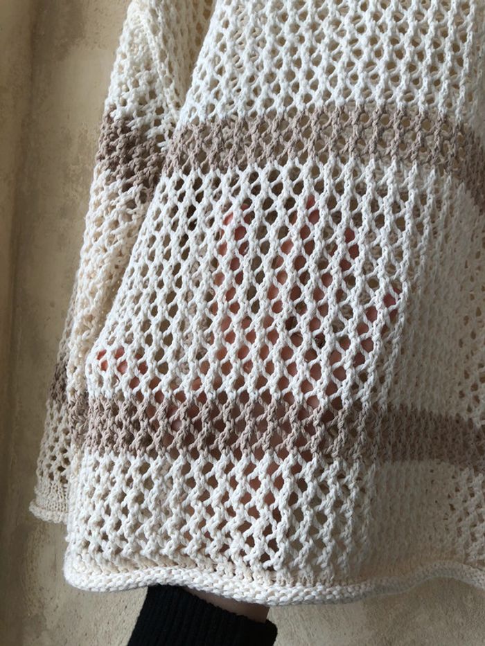 Pull ajouré Crème Stradivarius S - photo numéro 4