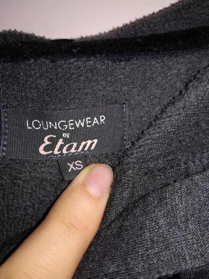 Pull à capuche gris, Etam, taille XS, très bon état - photo numéro 2