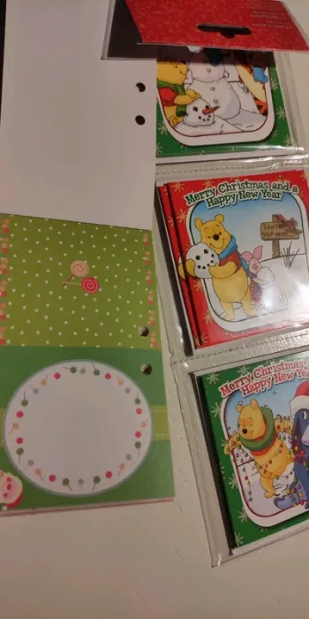 Lot de cartes de voeux et étiquette cadeaux thème Noël neuf avec étiquette