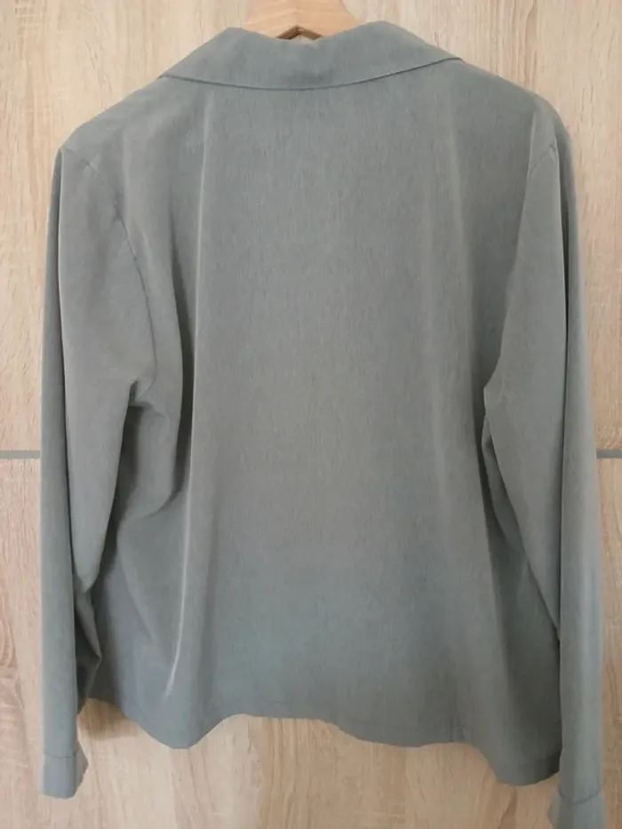 Veste vintage gris M chic doré et ocre - photo numéro 3