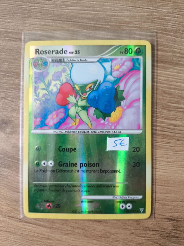 Carte pokémon Roserade reverse vainqueurs suprêmes