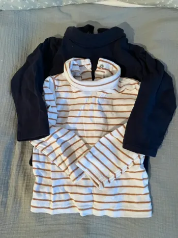 Lot 2 cols roulés bébé 18 mois