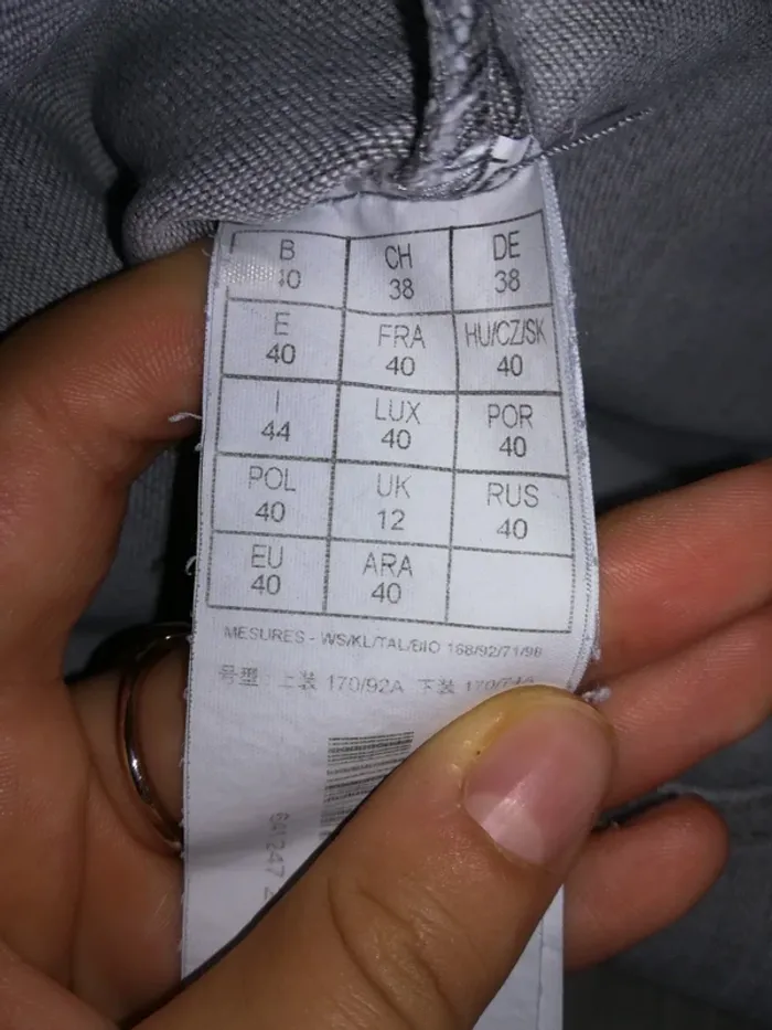 Jupe en jean grise, Promod, taille 40, très bon état - photo numéro 5