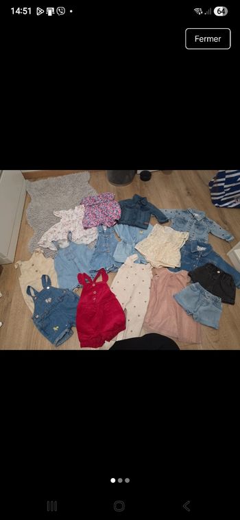 Lot bébé fille 6 mois 72 pièces 
