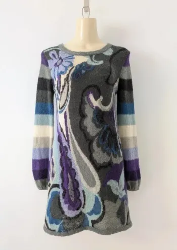 Pull long coloré 60% mohair - René Derhy - taille S