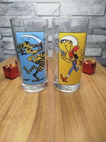 Lot de verres Lucky Luke 1997