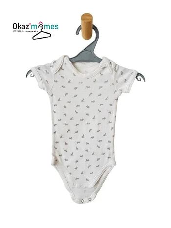 Body manches courtes blanc (lapins) - Bout'chou 6 mois (67cm)