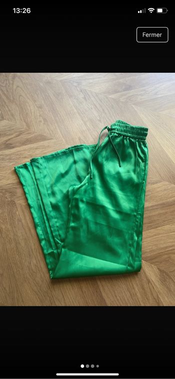 Pantalon ample vert