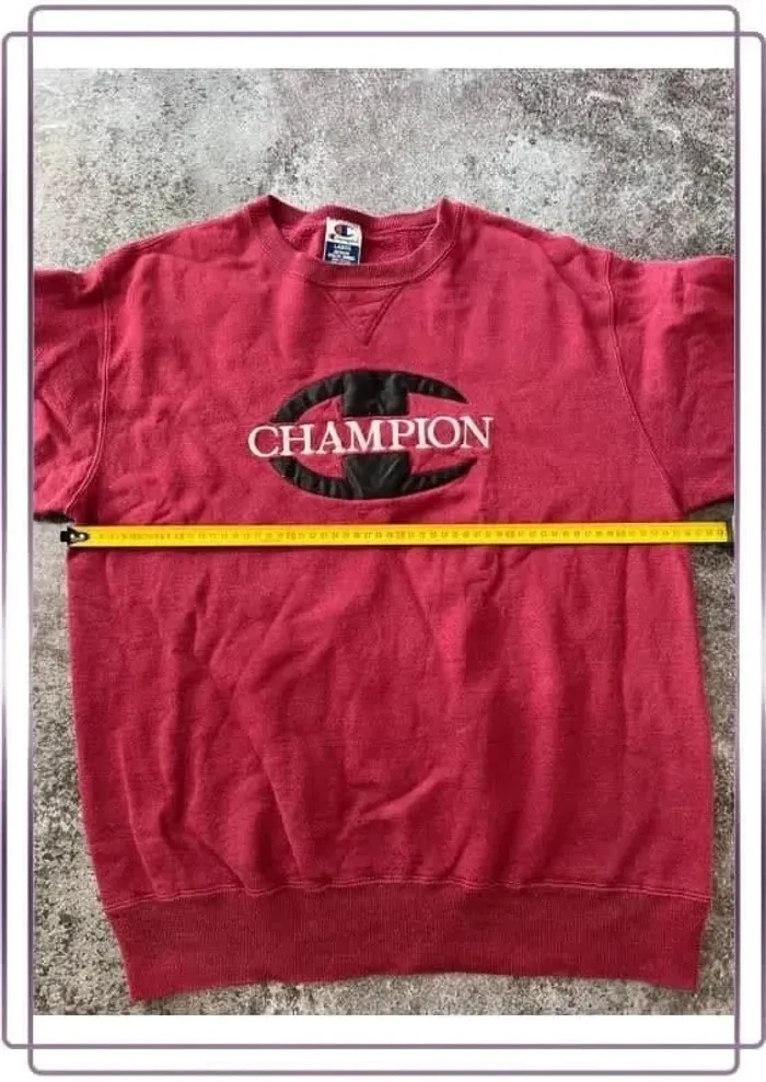 Sweat vintage Champion homme coton L - Men Crew neck hoodie - Girocollo - Herren Rundhalsausschnitt - photo numéro 6