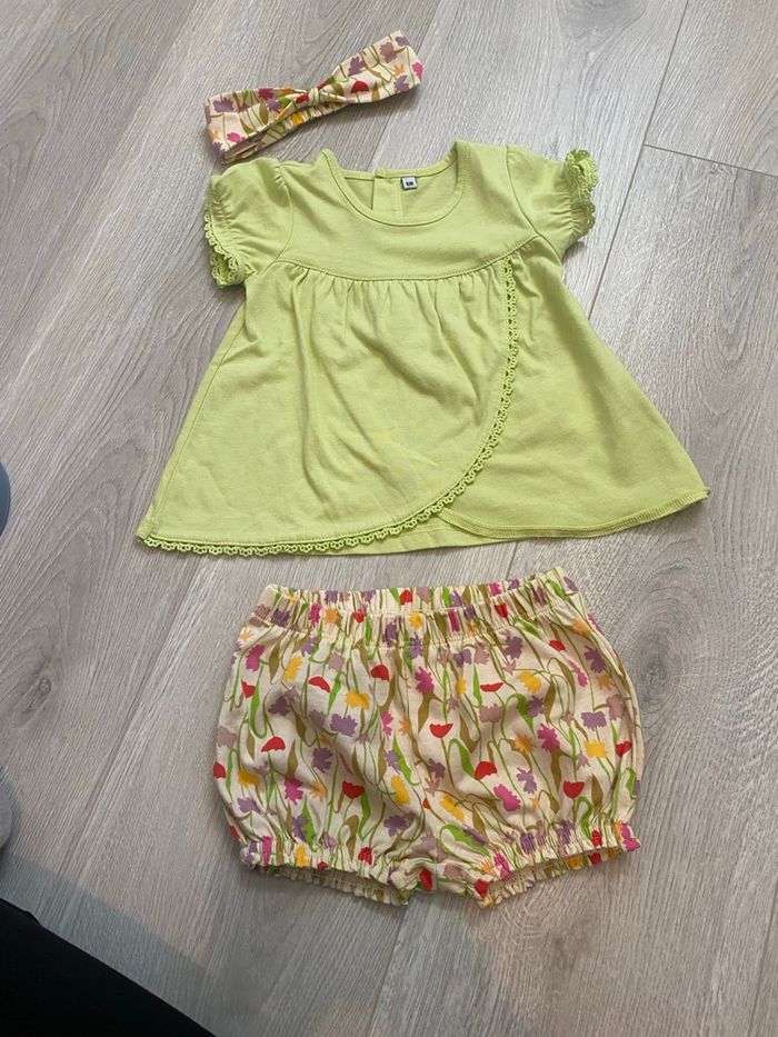 Ensemble été 6 mois fille neuf - photo numéro 2