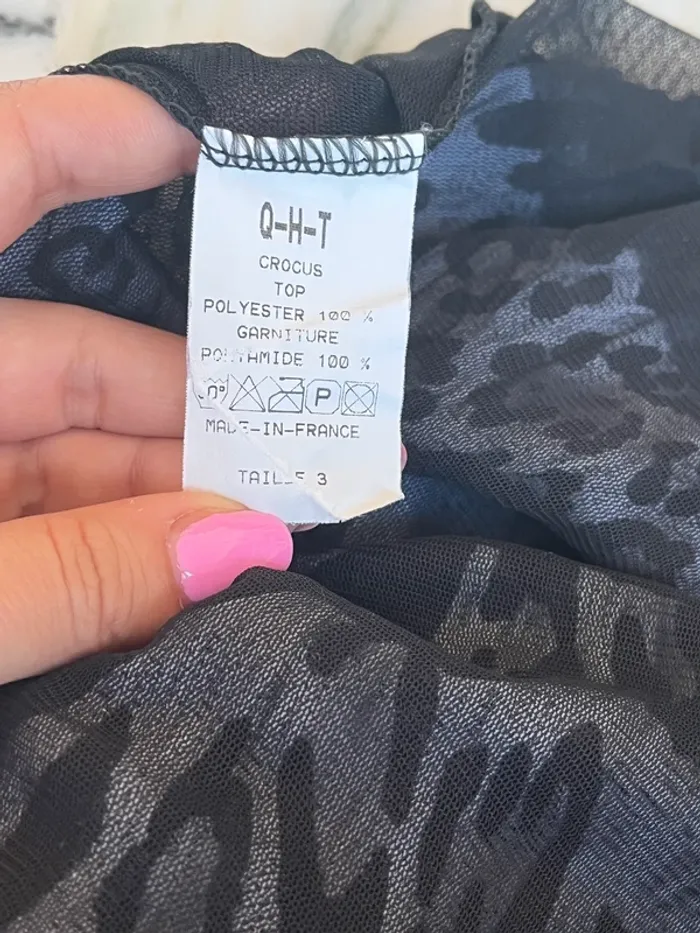 Haut y2k années 2000 en mesh à motifs taille S 🐆 - photo numéro 7