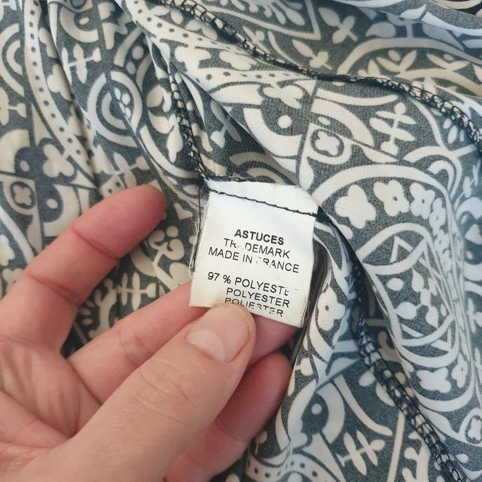 1 chemisette femme manche courte noir et blanche à motif géométrique, marque Astuces taille 1 - photo numéro 6