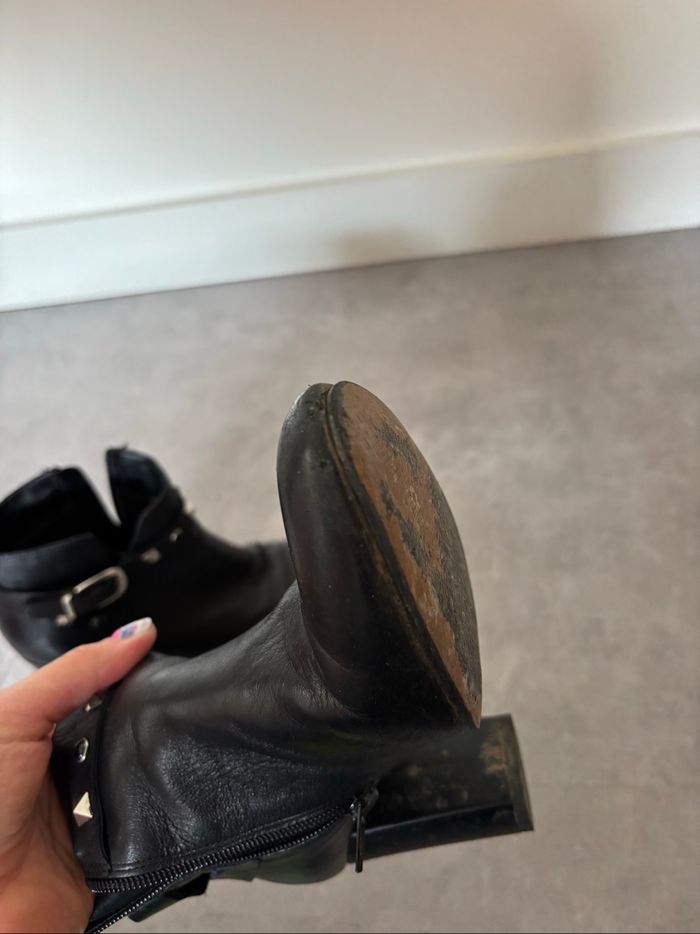 Bottines André cuir - taille 38 - photo numéro 4
