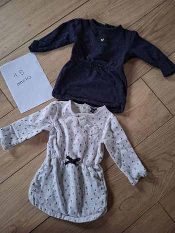 Lot 2 robes hiver bébé fille 18 mois