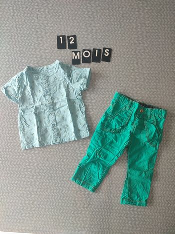 Ensemble chemise et pantalon été garçon 12 mois – Kimadi