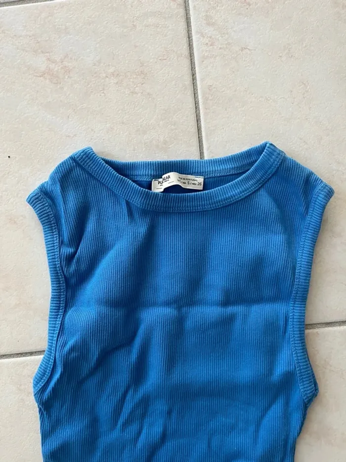 robe bleue courte S - photo numéro 2
