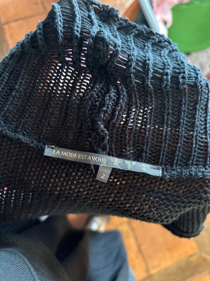 Gilet long noir sans manches taille M - La Mode est à Vous - photo numéro 4