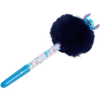 Stylo pompom bleu marine stitch