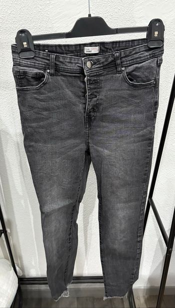 Jean skinny noir effet délavé en coton Camaïeu - Taille 40
