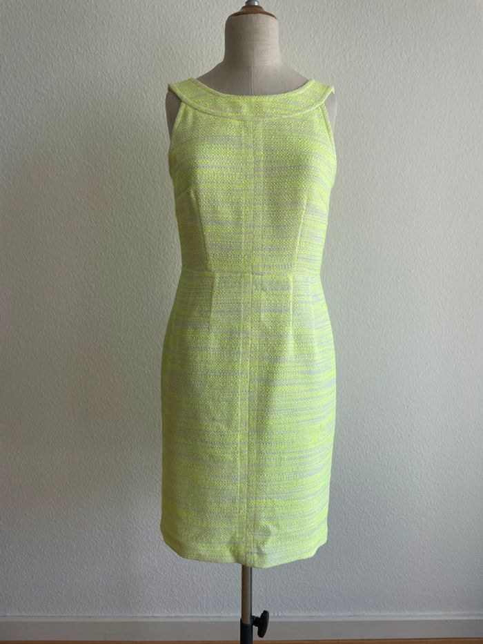 Robe chinée jaune fluo Devernois - photo numéro 2