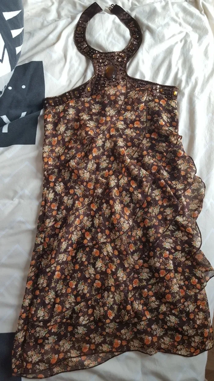Robe fleuris à volants Jennyfer - taille M 🎀 - photo numéro 2