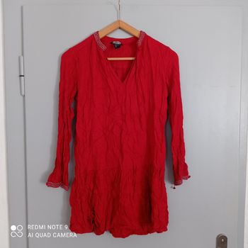 Robe tunique rouge t34