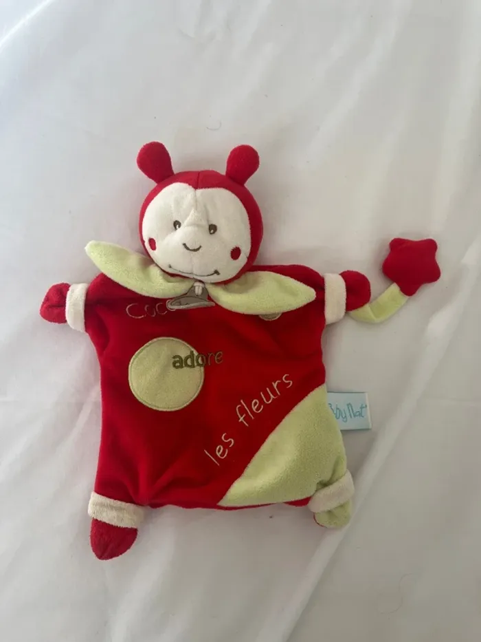 Doudou marionnette coccinelle babynat - photo numéro 2