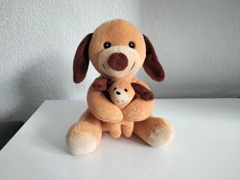 Peluche chien 🐕 avec son chiot