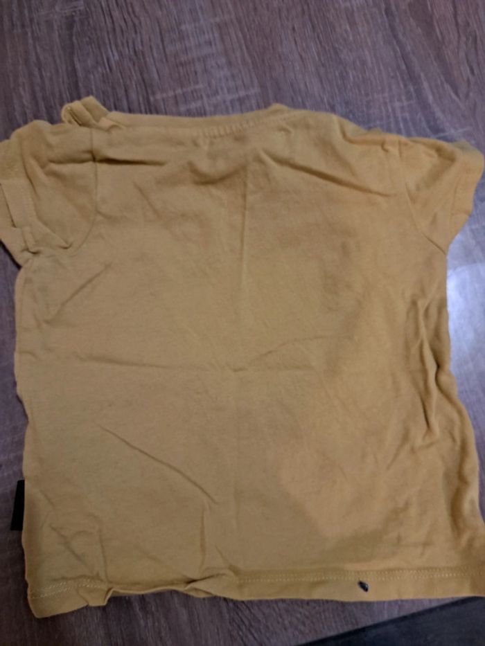 T-shirt 9 mois jaune "mini-vacances" - photo numéro 3