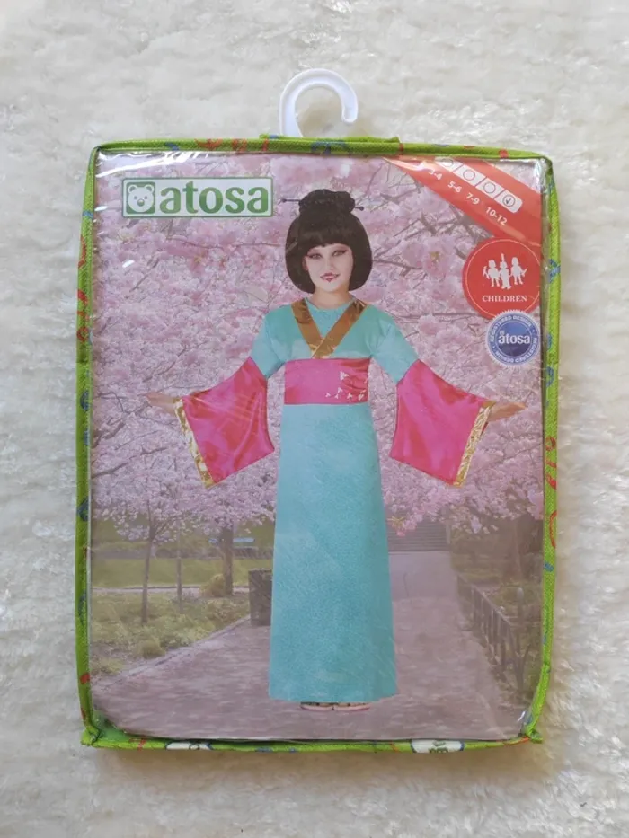 Déguisement Geisha kimono japonais enfant - photo numéro 3