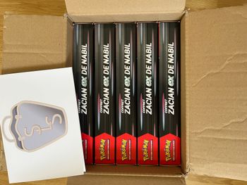Lot de 5 Coffrets Pokémon, 4 boosters, Zacian-ex de Nabil, en français