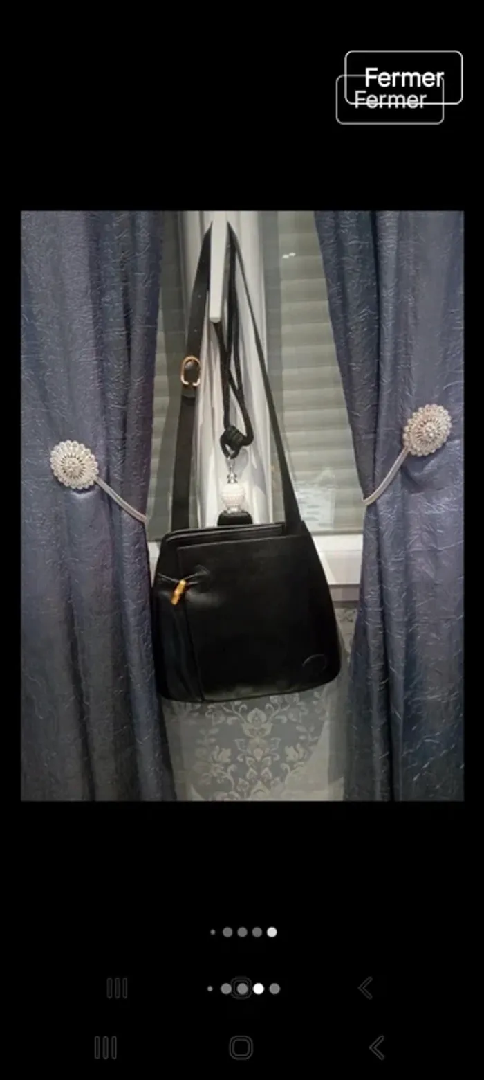 Sac longchamp vintage cuir porter épaules 26x30x9 - photo numéro 12