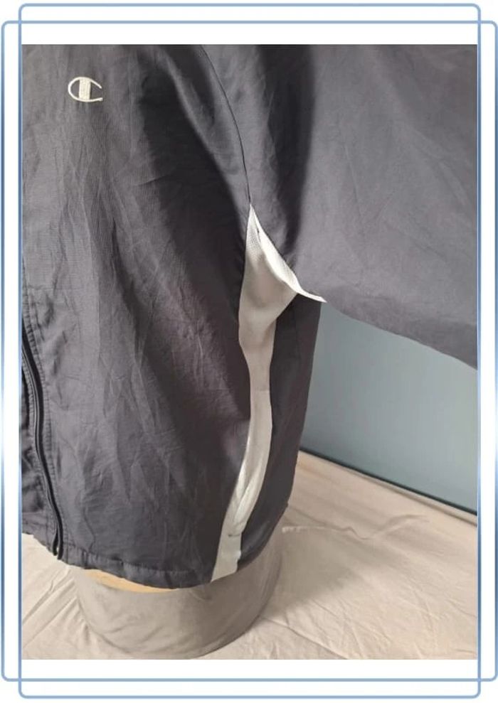 veste vintage champion - anthracite homme taille L - brodé (436) - photo numéro 6