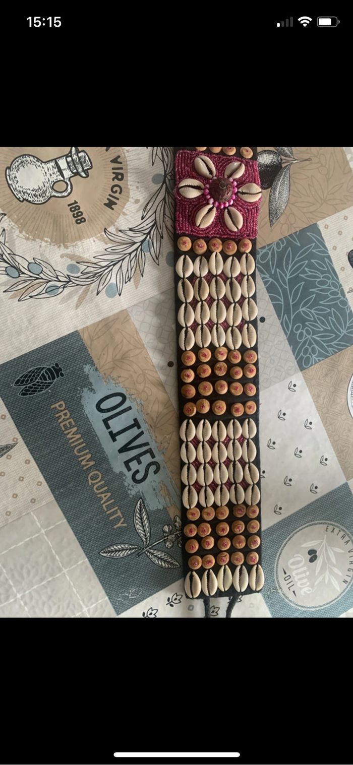 Magnifique ceinture en coquillages - photo numéro 4