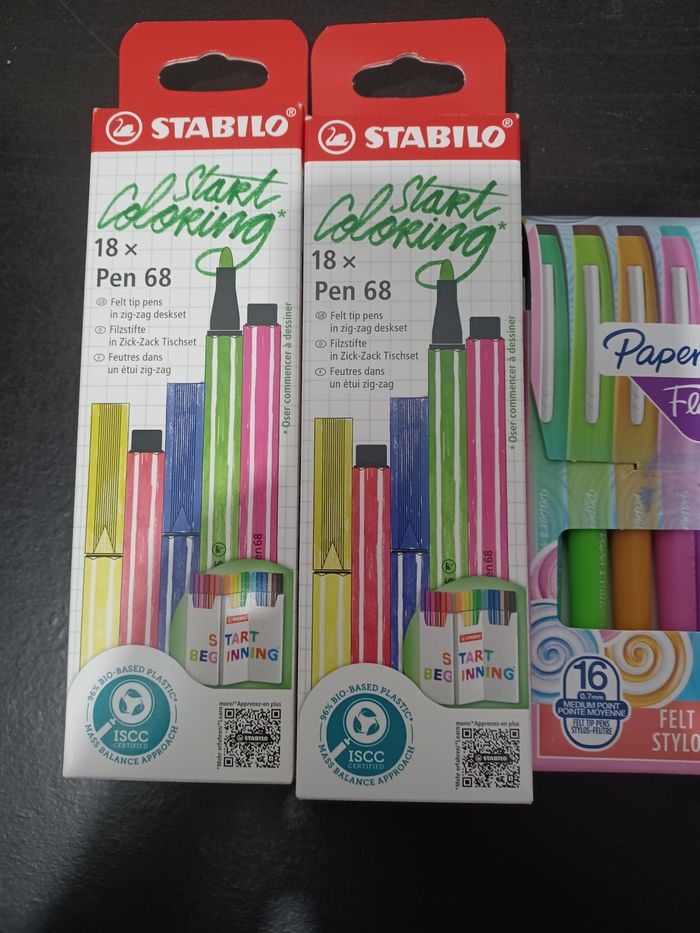 Lot de stylo feutre paper mate/stabilo - photo numéro 2