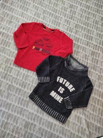 Lot 1 pull Vertbaudet, 1 haut de pyjama Pat patrouille