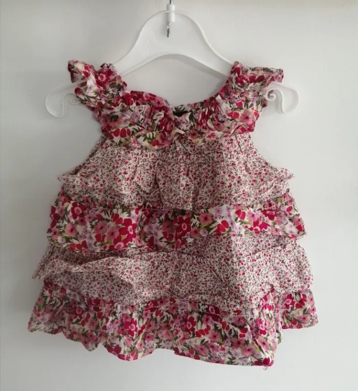 Débardeur à volant baby gap liberty rose