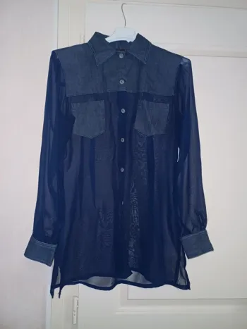 Chemise jeans Femmes,je vous aime