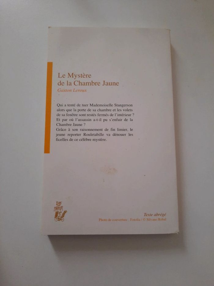 Livre Le Mystère de la chambre Jaune - photo numéro 2