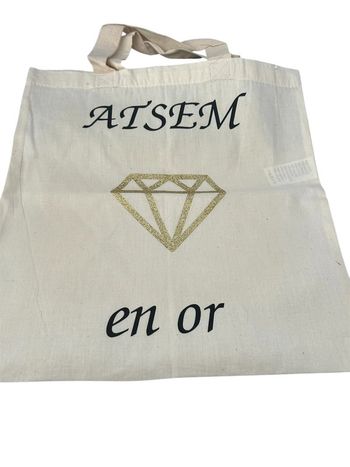 Tote bag ATSEM en or
