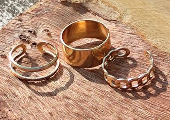 Lot de 3 bagues dorés