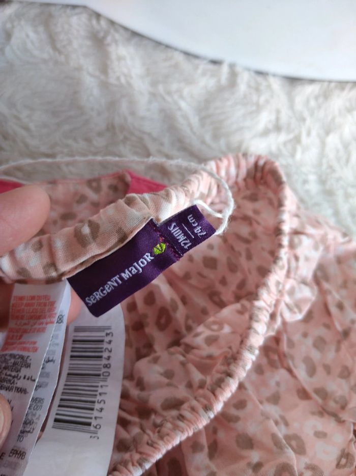 Ensemble (robe + boomer culotte) Fille 12 mois animaux savane éléphant Sergent major - photo numéro 11