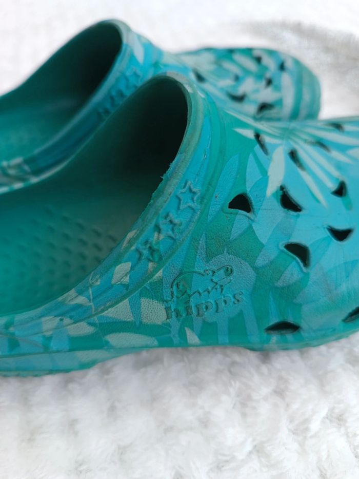 🔸Chaussures type Crocs Bleu Vert - Hipps Taille 24 25🔸 - photo numéro 5