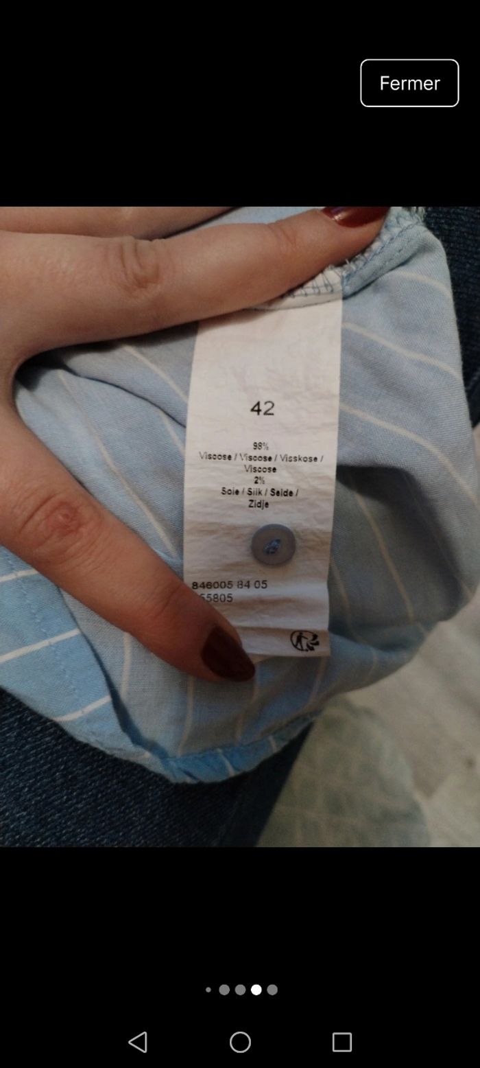 Chemise fluide rayée manches courtes - photo numéro 5