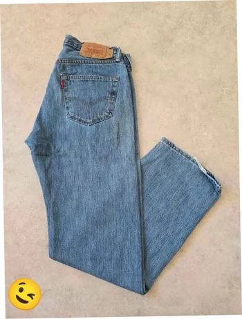 Jeans Levi's 501 W32 FR42 L30 coupe droite bleu Homme Men pan416b