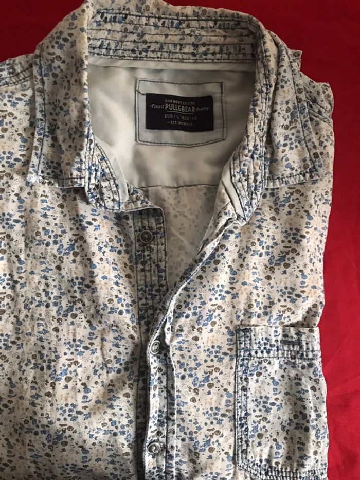 Chemise à fleur Pull&bear taille L (taille 40) - photo numéro 19