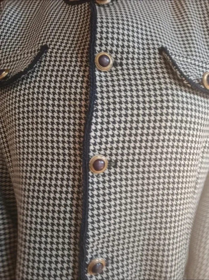 💎veste blaser femme vintage M 38 imprimé Vichy - photo numéro 4