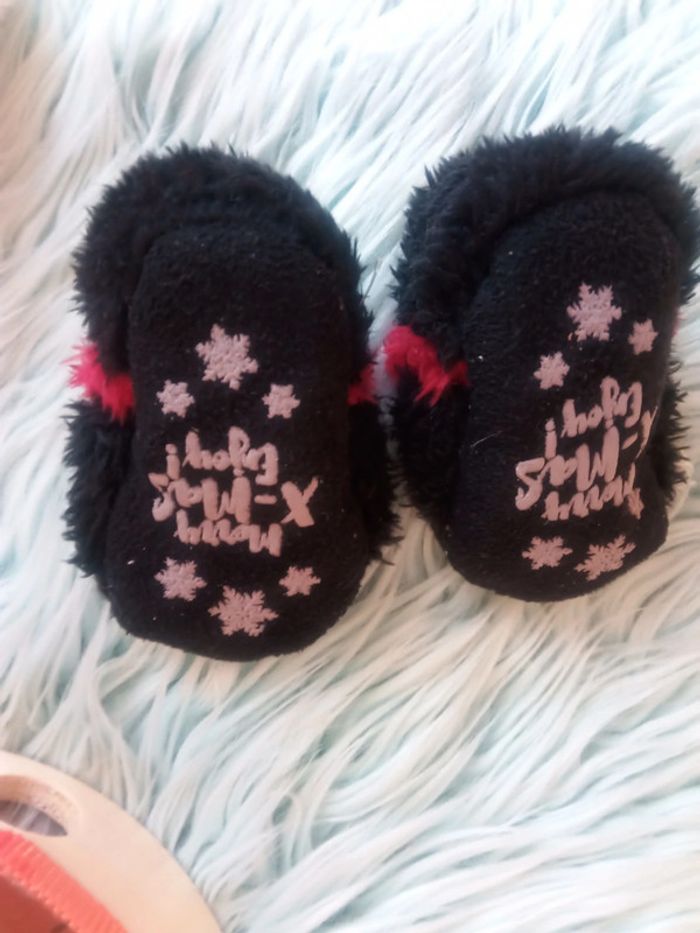 🐹 lot de 2 paires de chaussons Noël 16 17 - photo numéro 2